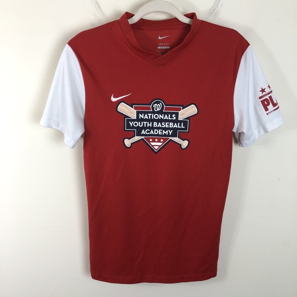 Nike Washington Nationals Youth Baseball Academy Jersey Boys S Red White MLB
